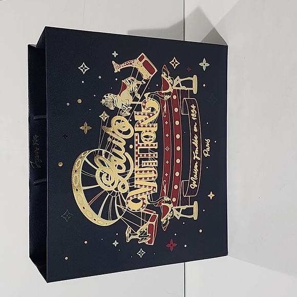 Louis Vuitton Christmas Bag Gift Bag 2024 Packaging Navy Gold Burgundy - Picture 1 of 10